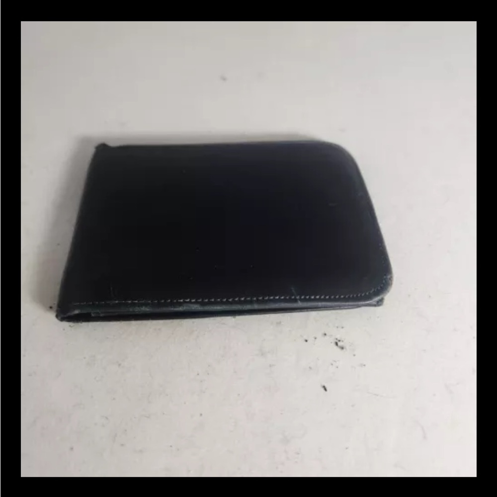 Vintage Rolfs Golden Circle Black Cowhide Bifold Wallet Classic